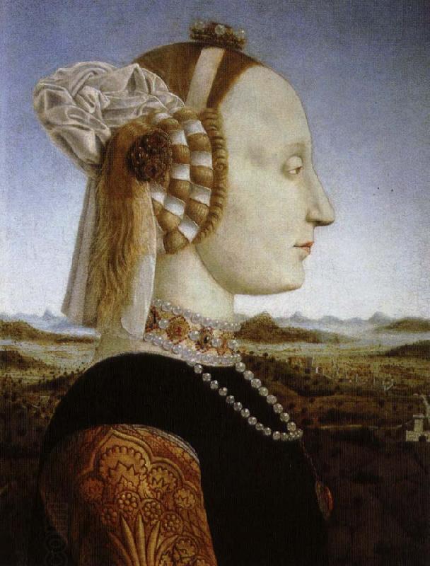 Piero della Francesca battista sforza.hustru till federico da montefeltro oil painting picture